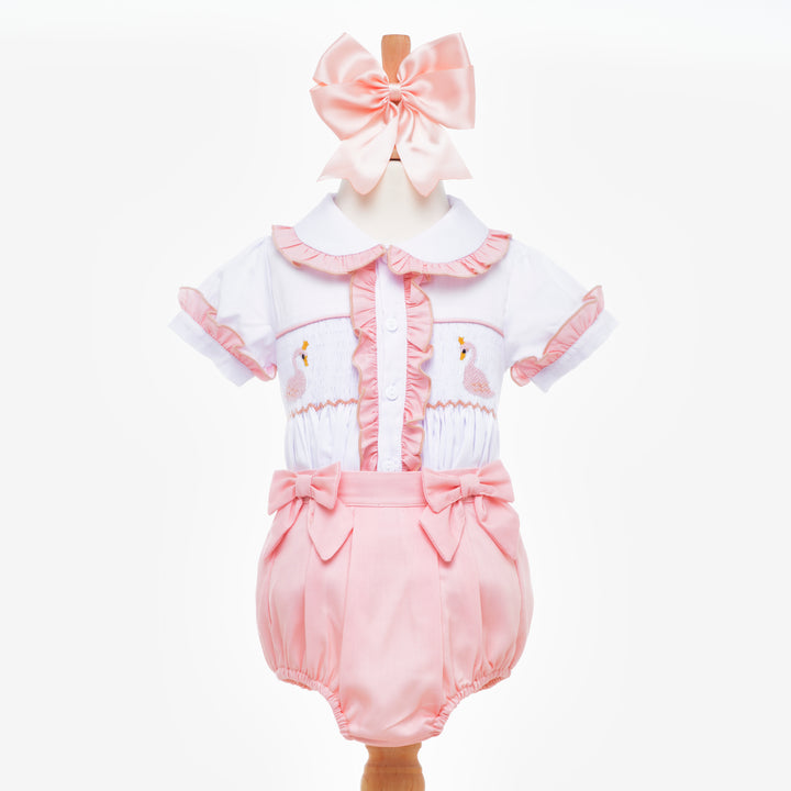 smocked girls suits 