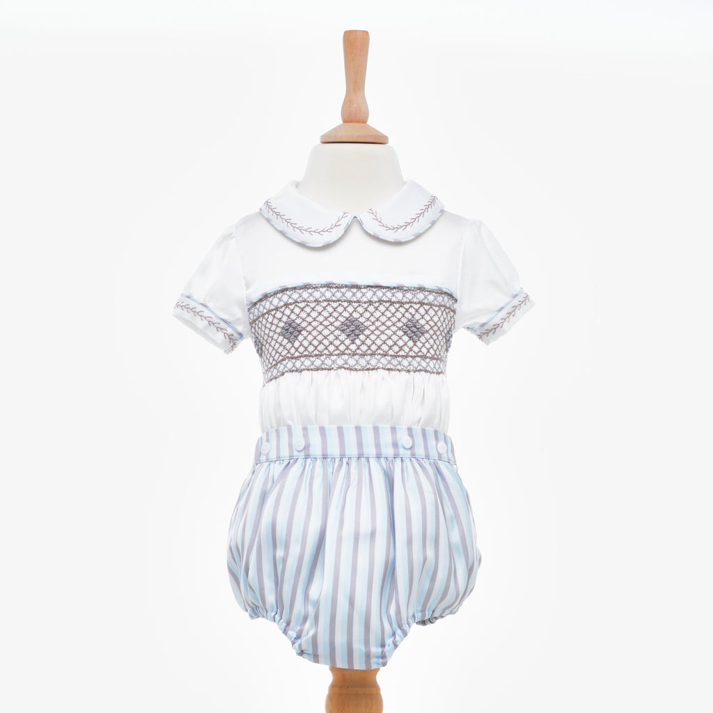 traditional baby boys smock