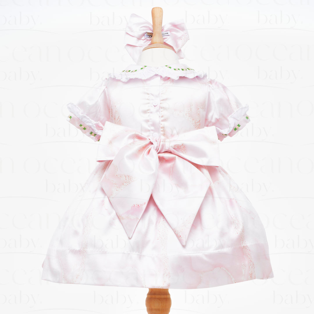baby girls smocked pink dress