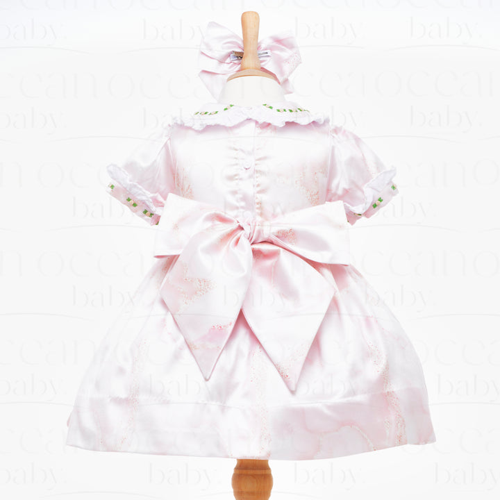 baby girls smocked pink dress
