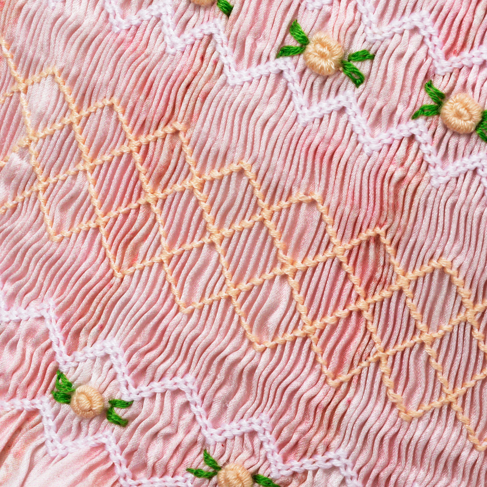 girls smocked pink dress