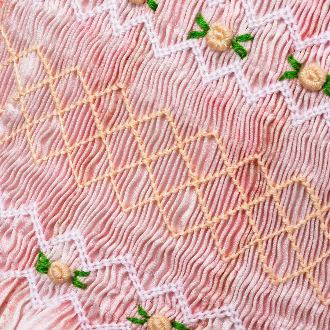 girls smocked pink dress