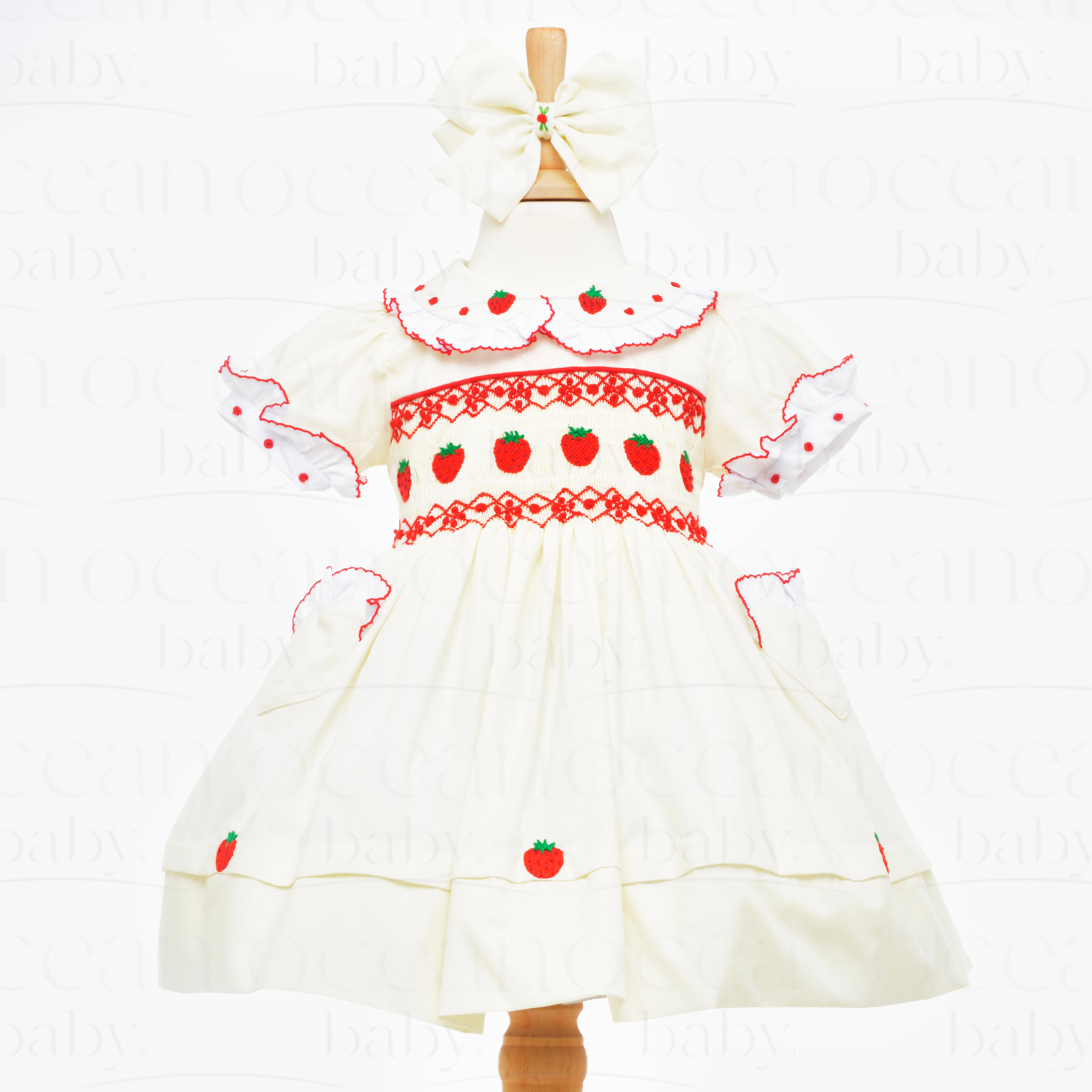 Strawberry baby frocks online