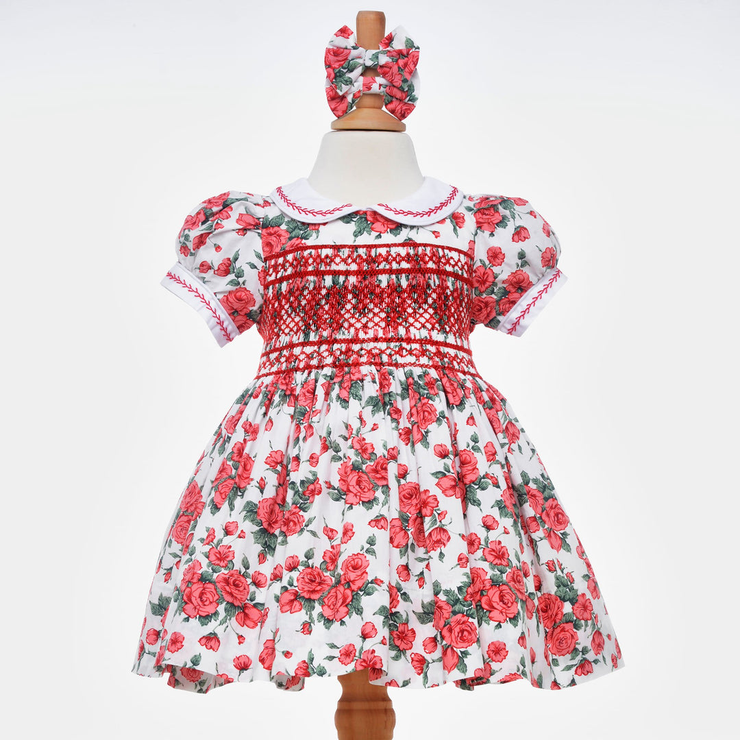 girls floral baby smocked dress baby smock dress