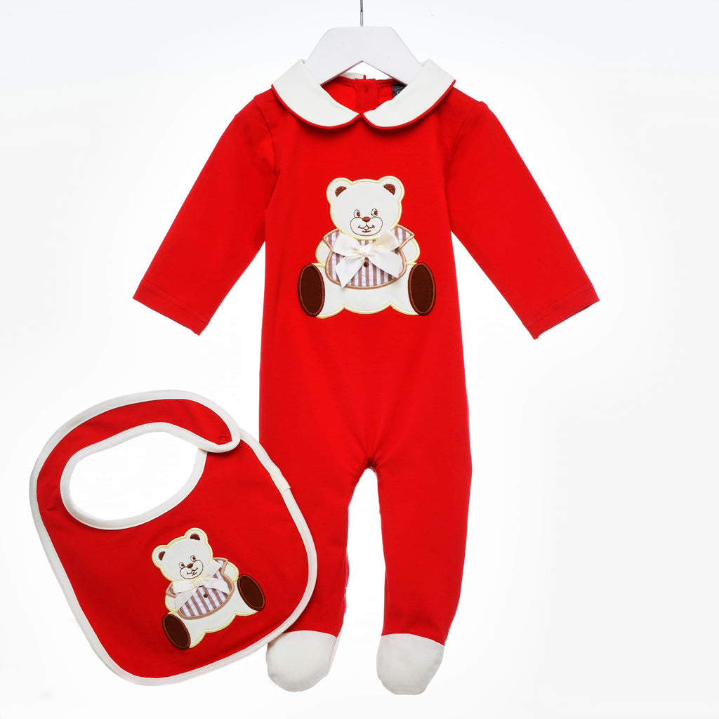 Red baby sleepsuit set Newborn baby clothes